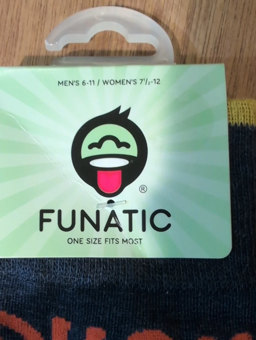 Funatic Novelty Crew Socks - Duck Off (Navy) & Bat Shit Crazy (Green) NWT